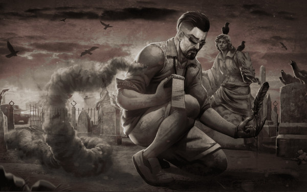 Dead by Daylight Portrait of a Murder featuring Jonah Vasquez's story, which ends with dark fog coming across him, realising it's too late.