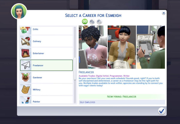 The Sims 4 Career Options